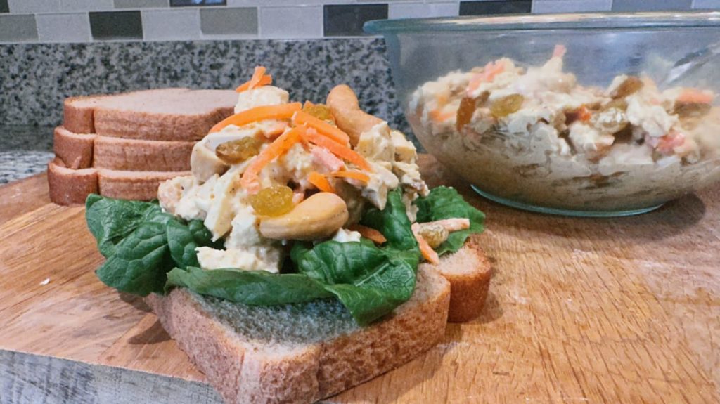 Curried Chicken Salad with Bread
