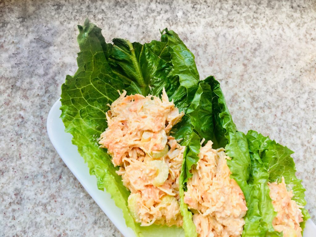 Buffalo Chicken Salad Lettuce Wraps