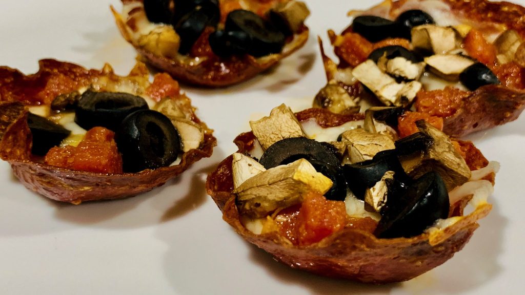 Low Carb Salami Pizza Cups