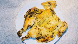 Garlic Lemon Spatchcock Chicken