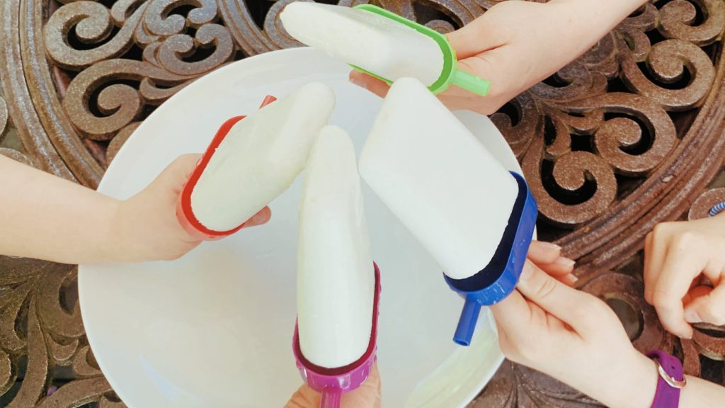 Homemade Creamy Coconut Popsicles