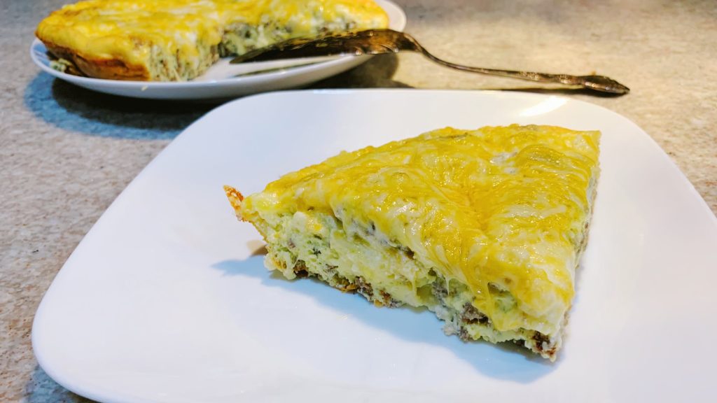 Keto Frittata with Sausage and Cheese