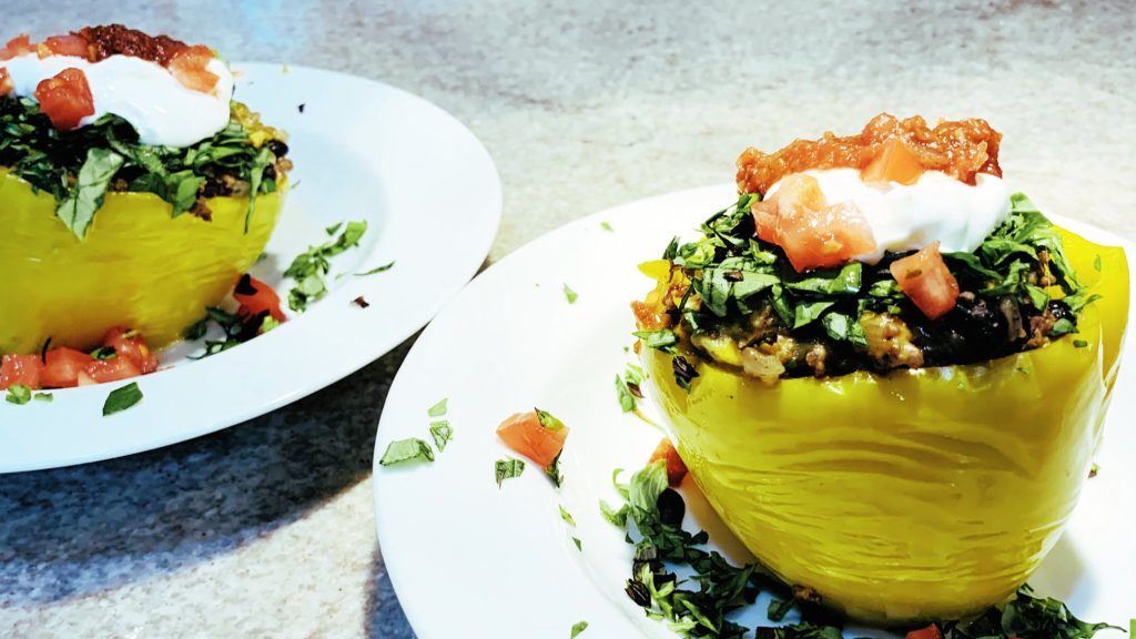 Instant Pot Stuffed Peppers with Taco Filling