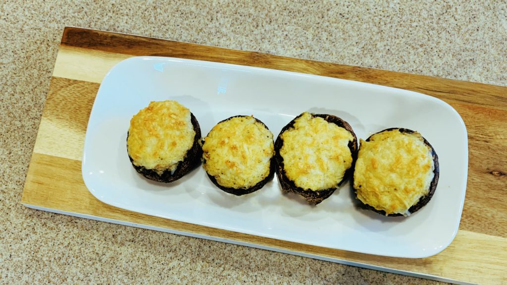 Crab and Cream Cheese Stuffed Mushrooms