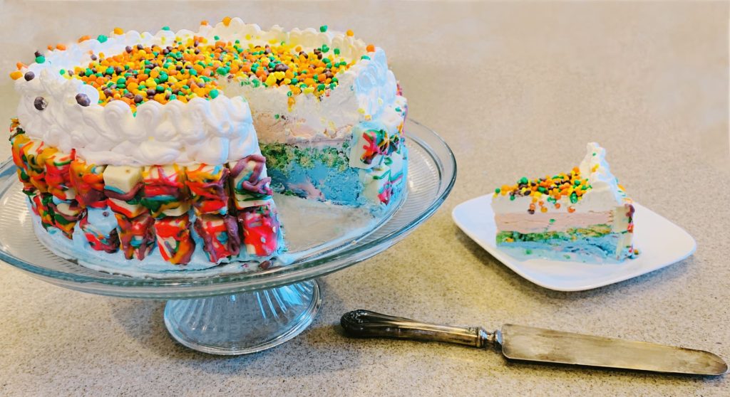 Homemade Unicorn Ice Cream Cake