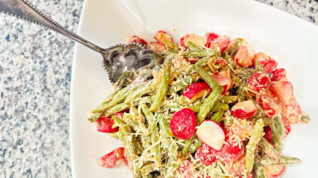 Roasted Radish and Green Bean Salad